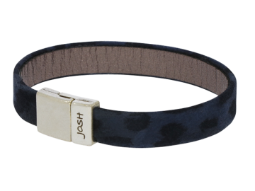 Lederarmband Ina schmal blau